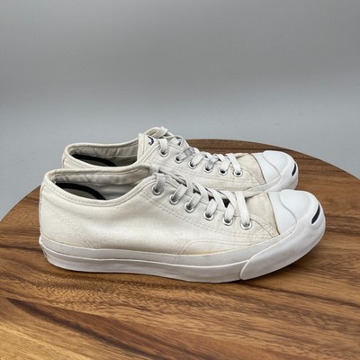 Converse Jack Purcell Ox Shoes Womens Size 8.5 White Canvas Casual Skate Sneaker