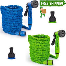 Expandable Garden Hose Pipe Anti Kink With 7 Function Water Spray Gun Magic Hose