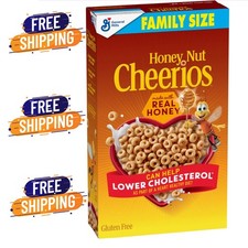 Honey Nut Cheerios, Heart Healthy Gluten Free Cereal, Family Size, 18.8 oz