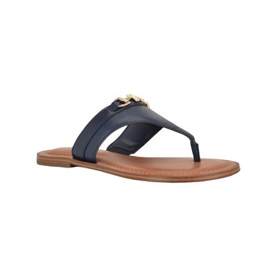 Women's Tommy Hilfiger Goldiea Flat Ornamented Sandal Dark Blue