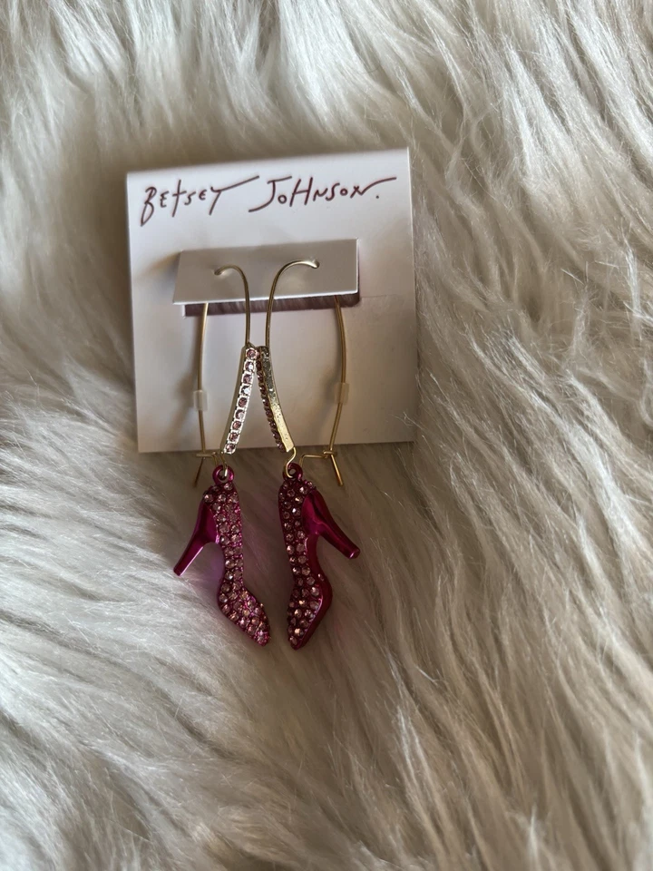 Pendientes de tacón rosa Betsey Johnson Foto 4 de 4