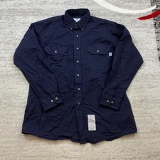 Tyndale FR Button Shirt Medium Blue CAT 2 2112 9 CAL HRC Flame Resistant ARC Men