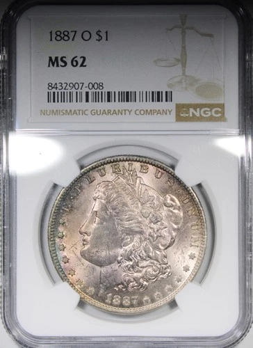 1887-O Morgan Dollar NGC MS62 Uncirculated Toned $1
