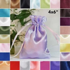 60 pcs 4x6" SATIN FAVOR BAGS Wedding Party Reception Gift Favors Bulk WHOLESALE