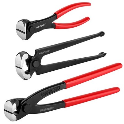 MAXPOWER 3PCS Nail Puller Set, 9 inch End Cutting Nippers, 7 inch End Cutting...