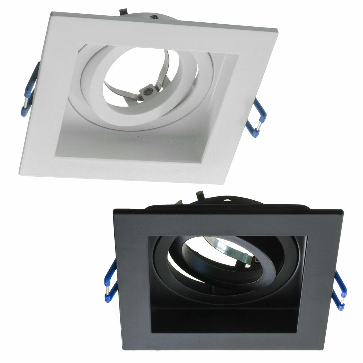 Puerta de foco empotrada orientable cuadrada 90mm luces de techo lámparas GU10 GU5.3