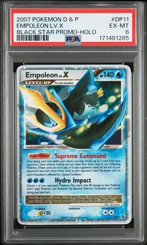 2007 POKEMON DIAMOND & PEARL BLACK STAR PROMO HOLO #DP11 EMPOLEON LV.X PSA 6