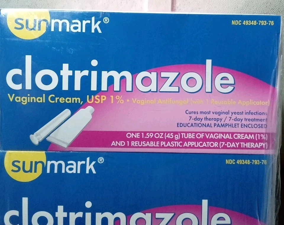 Sunmark Antifungal Cream 1% Clotrimzole 6 Pack Sealed 7 Day Therapy - Image 2 of 4