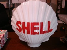 1930's 1940's SHELL RARE ORIGINAL MILK GLASS GAS GLOBE- BEAUTIFUL CONDITION!!!!