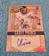 2015 Prizm Draft Picks Casey Pierce Kent State Silver Rookie Autograph #196 (6)