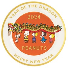 PEANUTS Snoopy 2024 Years plate 20cm Year of the Dragon Japan made