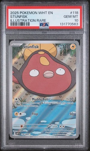Stunfisk 118/086 Illustration Rare Wht En-white Flare Pokemon PSA 10 *563