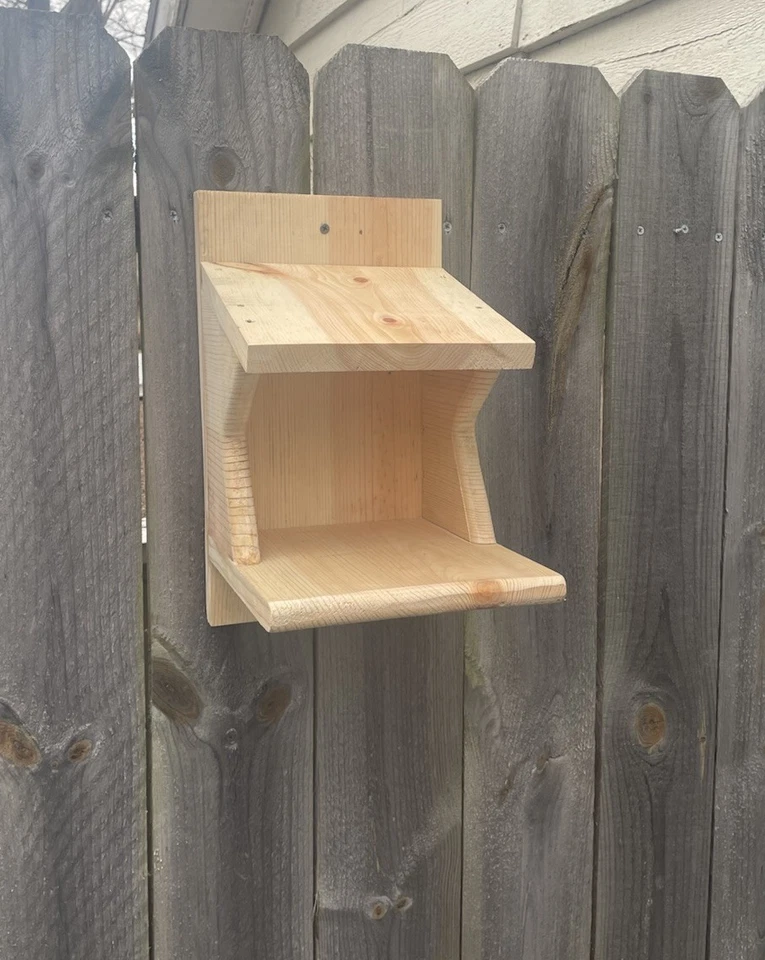 Caja de anidación Robin de madera de pino ~ Caja de anidación de palomas ~ Hogar cardinal ~ Caja de anidación phoebe Foto 2 de 4