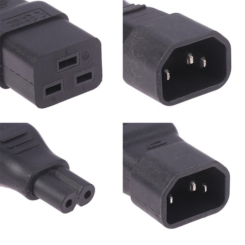 IEC320 Convert Connector UPS PDU Male To Female EU US Power Plug Adapter Socket - Afbeelding 3 van 18