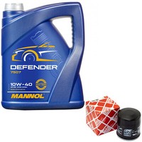 MotoröL Set 10W-40 5 Liter + ÖLfilter FüR Nissan NV200 Note Cube Renault Subaru