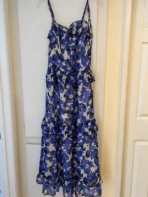 blue floral strappy dress Glassworks London Baby Blue Floral Print Ruched Bust Strappy Dress