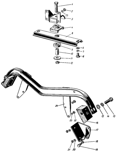 ZAZ 965 Engine mounts set Juego de montaje del motor ZAZ - Picture 2 of 2