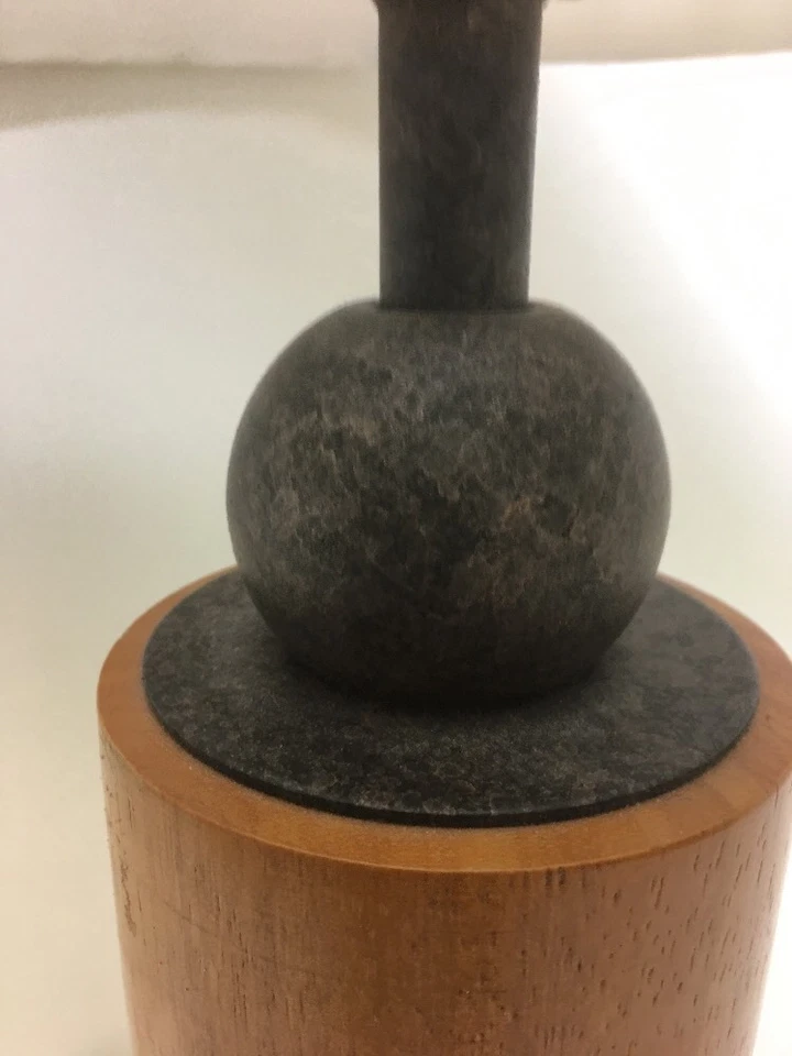 Lámpara de teca moderna vintage retro contemporánea retro circa 1999 Memphis Foto 4 de 4