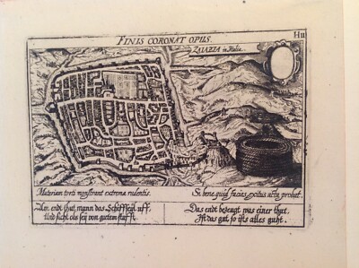 Daniel Meisner Caiazzo 1638 Aquatint View Of The City.