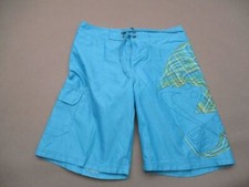 Nike 6.0 Size 27 Boys Blue Swimming Bottom Cargo Board Shorts 2G540