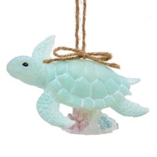 Green Transparent Turtle Ornament