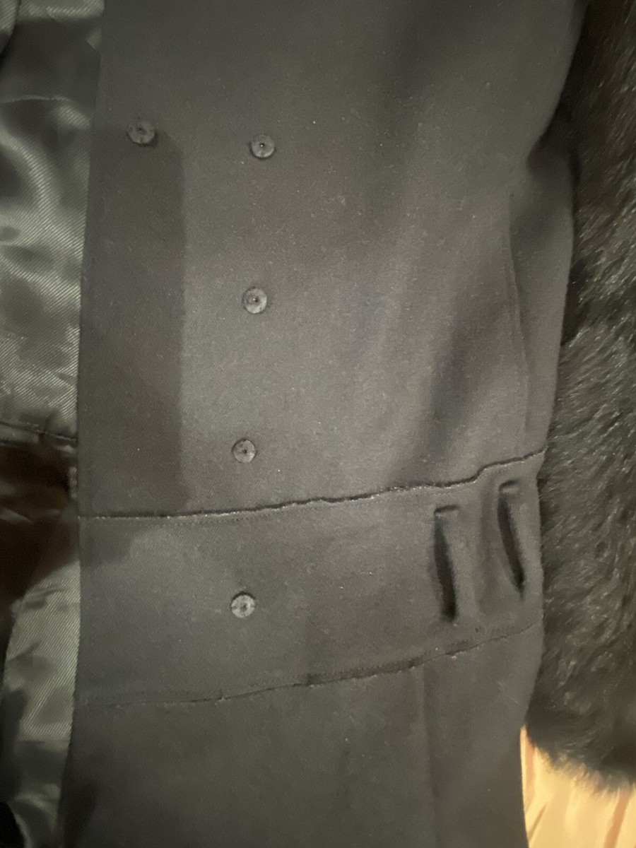 PRADA 100% AUTHENTIC RARE VINTAGE BLACK RUNWAY COAT WITH FUR PRADA 100% AUTHENTIC RARE VINTAGE BLACK RUNWAY COAT WITH FUR