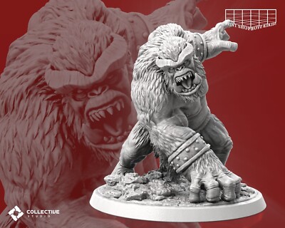 Gorilla der Unterwelt Miniatur Dämon Brut Monster Figur für TTRPG's wie D&D 5e