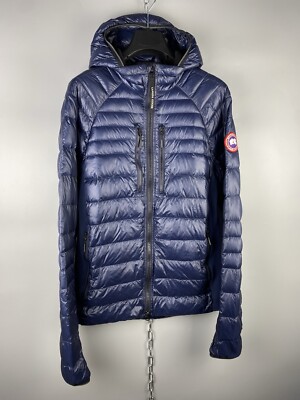Genuine Canada Goose Mens Down Navy Blue Hybridge Lite Zip Jacket