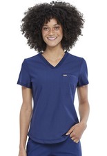 Navy Cherokee Scrubs Form Tuckable V Neck Top CK819 NAV