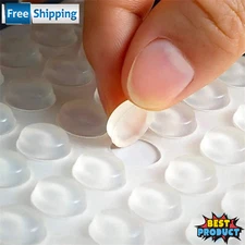 100 Pcs Cabinet Door Rubber Self Adhesive Bumpers Sound Dampening Clear Bumper