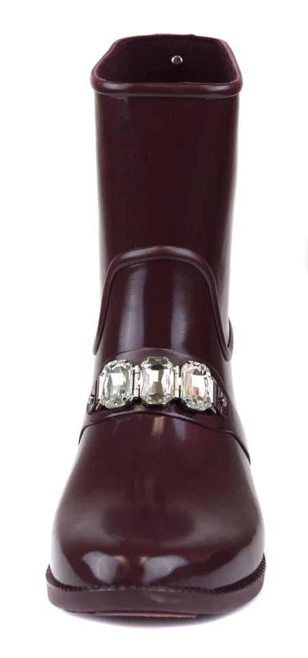 Женские резиновые дождевики Michael Kors Leslie с закрытым носком до середины икры, сливовые - Изображение 4 из 4