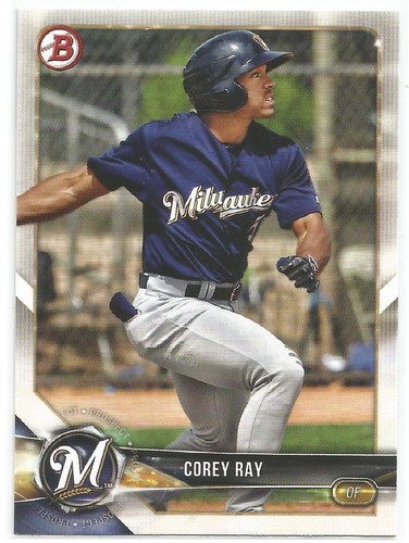 Corey Ray Milwaukee Brewers 2018 Bowman Baseball Prospects Card | eBay