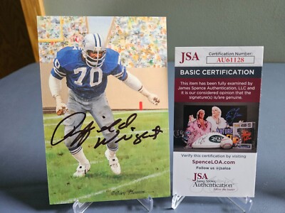 RAYFIELD WRIGHT Signed 2006 HOF Goal Line Art Card GLAC - #/5,000 - JSA COA