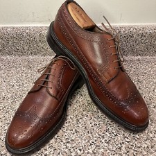 Sears Vtg 74607 Brown Leather Wingtip Dress Shoes Mens 11 D for