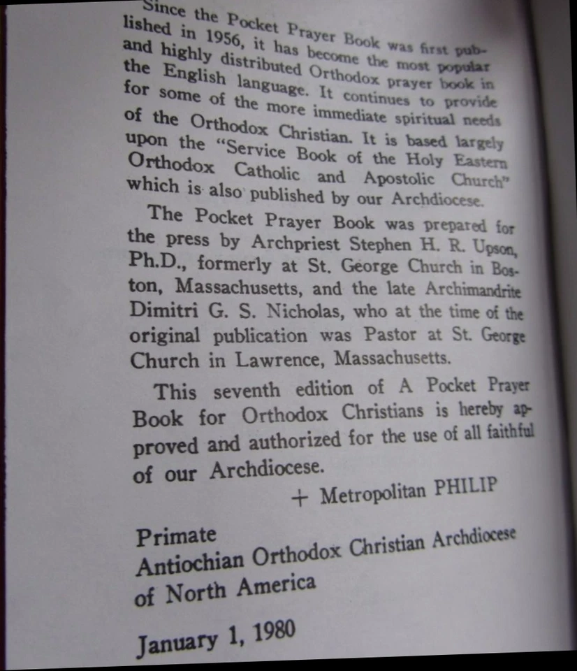 A Pocket Prayer Book for Orthodox Christians -Black Paper Cover -NEW! Foto 3 de 3