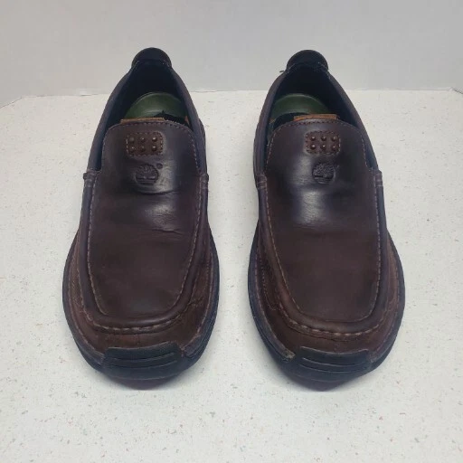 Mocassini Timberland da uomo Saluto marroni in pelle supporto arco slip on 8 W