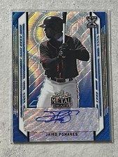2021 Leaf Metal Draft Jairo Pomares Blue Wave Prizm /20 Auto #BA-JP1 Giants