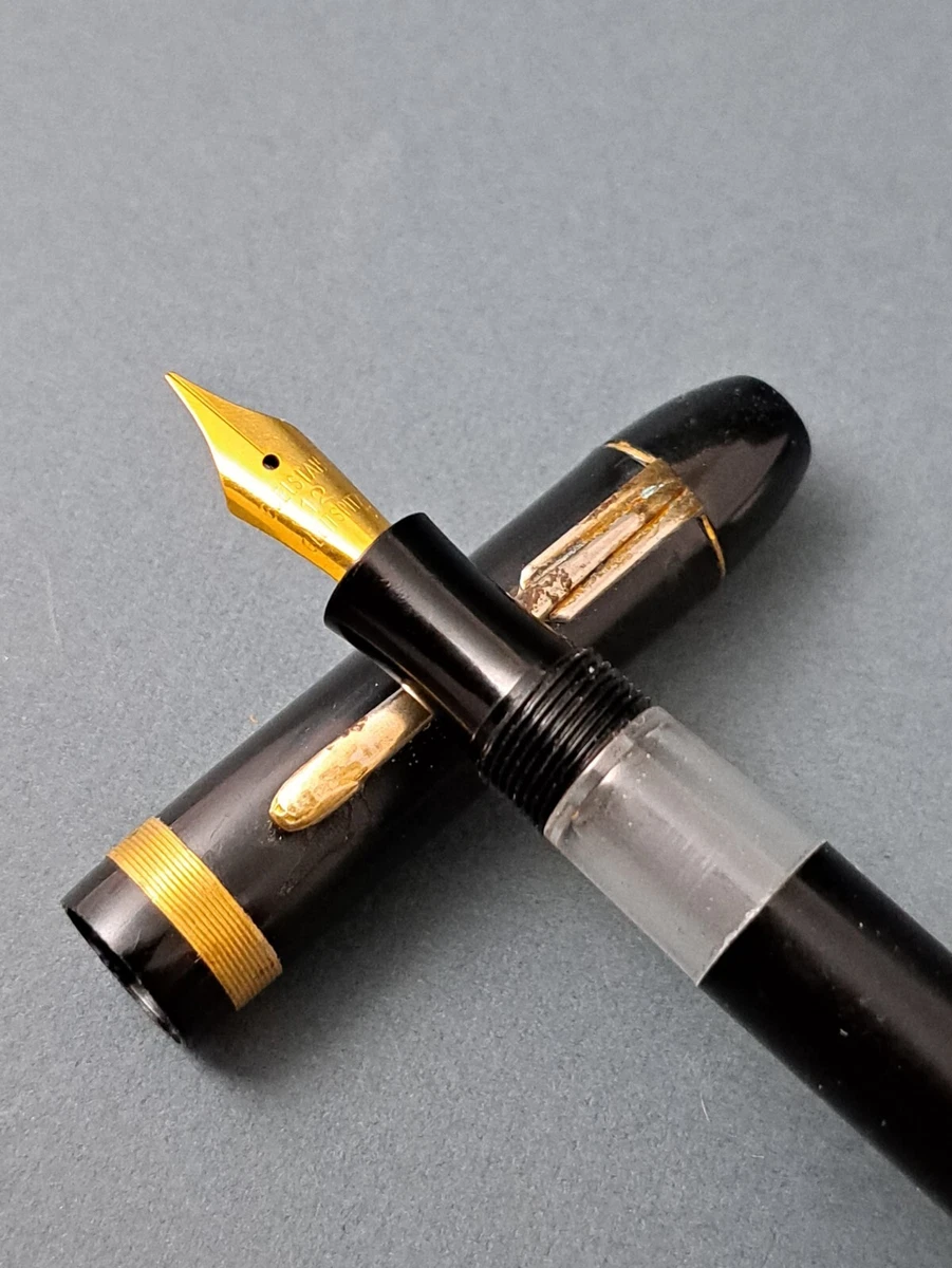 Fountain Pen Old Style Vintage Never Ink Cork Clip Exellent