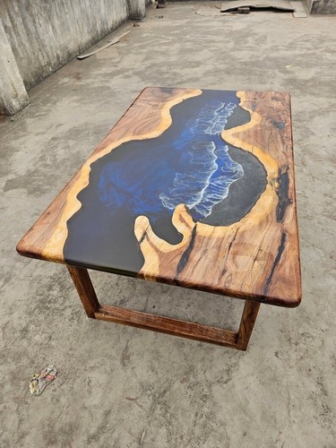 EPOXY DINING TABLE, HANDMADE DINING TABLE, RESIN CENTER TABLE, COFFEE TABLE TOP - Picture 5 of 6