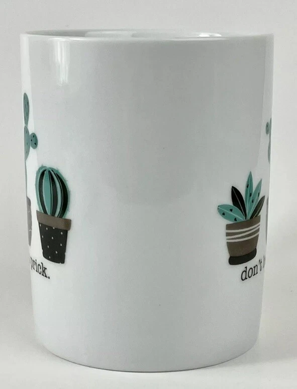 Taza 10 Strawberry Street Novelty "Don't Be a Prick" Cactus Suculentas Foto 3 de 4