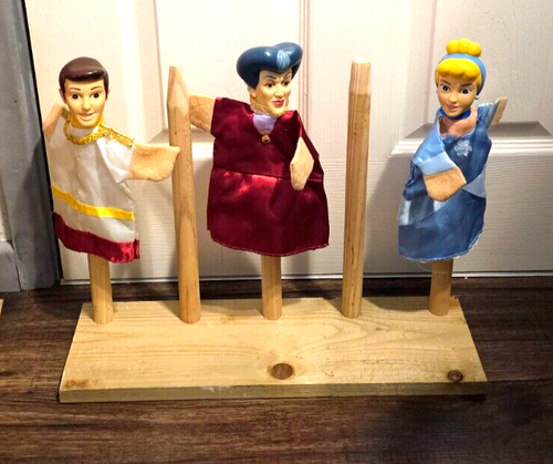 Títeres de mano vintage de Cenicienta de Disney - Cenicienta, Lady Tremaine, encantadores