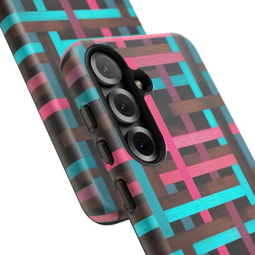 Pink Cyan Birch Grid Phone Case for iPhone, Samsung Galaxy, Pixel - 第 144/240 張圖片