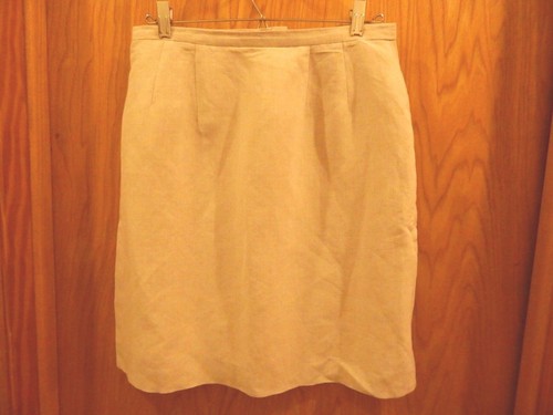 Brooks Brothers Pencil Skirt Size10 LINEN BLEND muslin colored ex cond - Picture 5 of 8