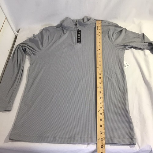 Nueva camisa ligera de punto de resorte Alfani acanalada acero activo gris para hombre mediana - Imagen 7 de 7