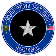 Cold War Veteran General Bumper Sticker Military Vinyl Soldier Decal 5"