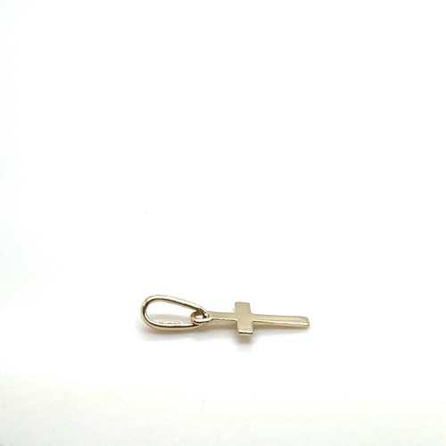 9ct Yellow Gold Plain Cross Pendant Only Charm Hallmarked 375 Stamp Brand New - Picture 4 of 7