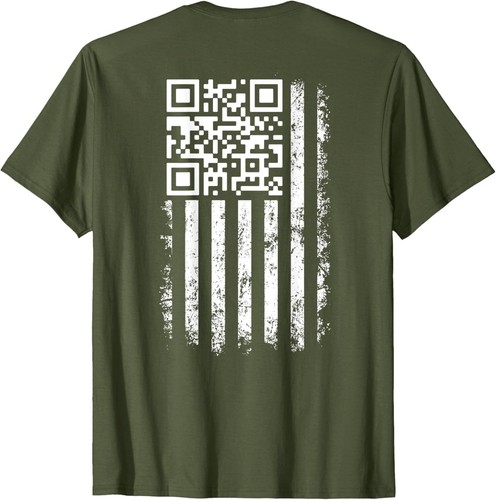 Funny QR Scan Me President Trump 4547 Trump Dancing Code ( ON Back ) T-Shirt - Picture 7 of 8