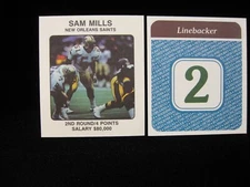1989  Sam Mills New Orleans Saints  NFL Franchise Game Card  1ct