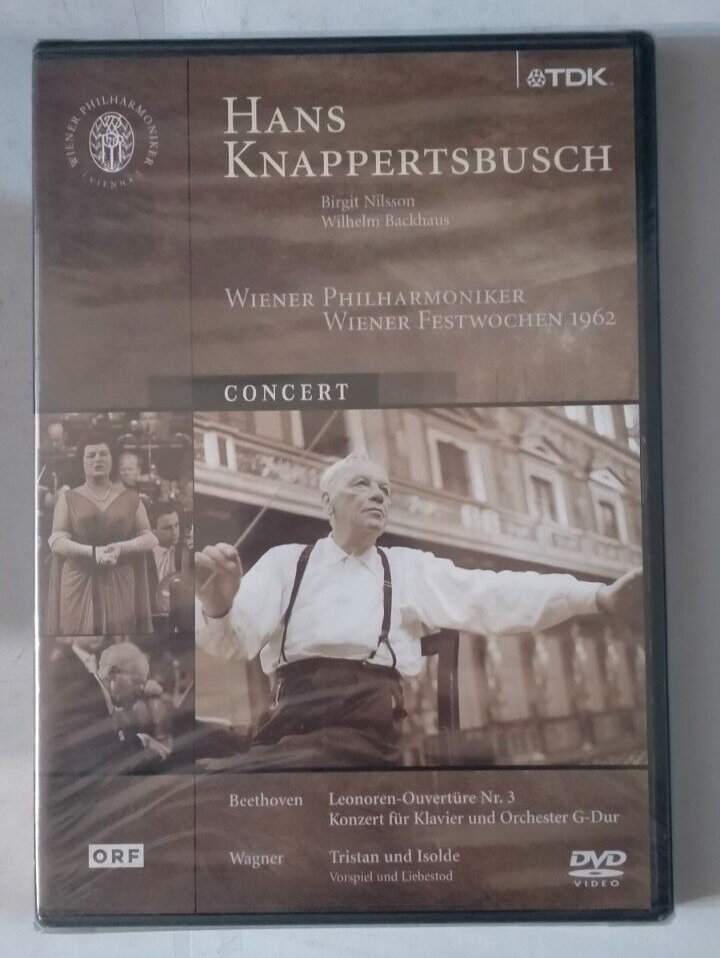 Hans Knappertsbush Concert 1962 DVD Nuovo Nilsson Backhaus Beethoven Wagner