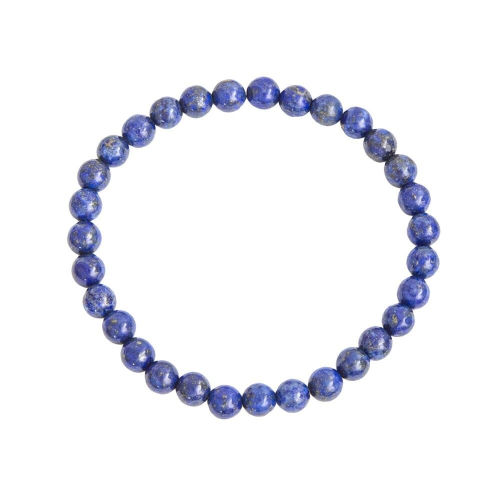 Bracelet Lapis Lazuli de qualité supérieure et perles rondes 6 mm